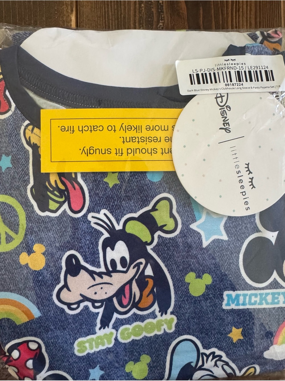 Little Sleepies Mickey Mouse Clubhouse Navy Blue Pajama Set 7/8